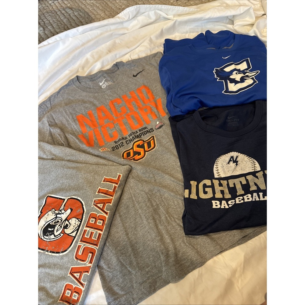 Grab Bag Logo T-shirt Bundle Nike Adidas XL Mens Short Sleeve